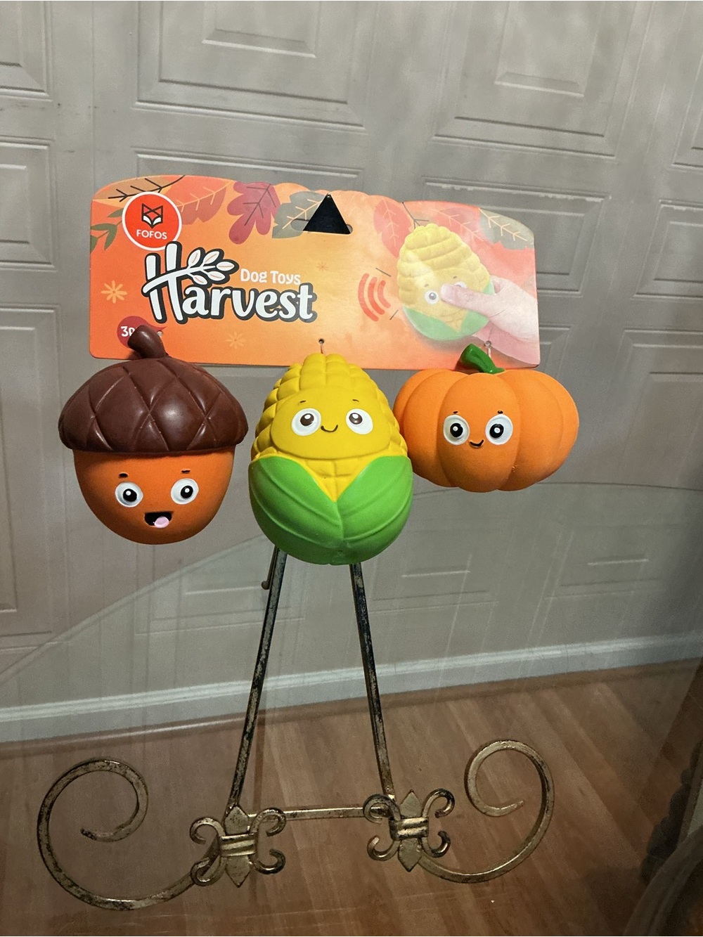 Brand New Fofos Set Of 3 Latex Vegetables Dog Toy, Dog Toy Squeaker.